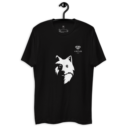 Kurzarm-T-Shirt mit Wolf-Print