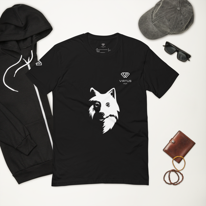 Kurzarm-T-Shirt mit Wolf-Print